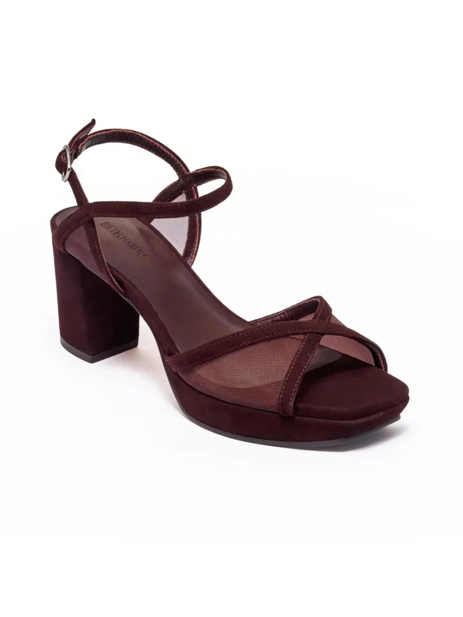 Женские босоножки на платформе Celeste Bernardo Footwear — изображение 1 из 5, винный