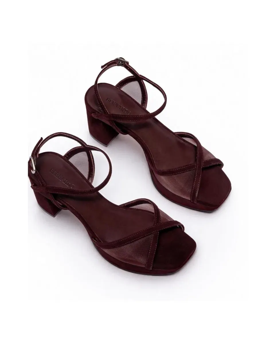 Женские босоножки на платформе Celeste Bernardo Footwear — изображение 5 из 5, винный