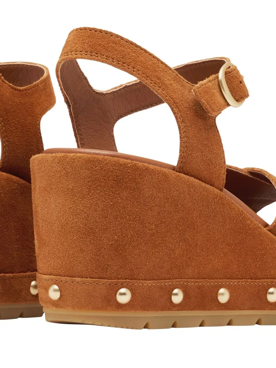 Женские сандалии Sunpeak на танкетке с ремешком на щиколотке Sorel, Iced Tea/Gum — изображение 10 из 10