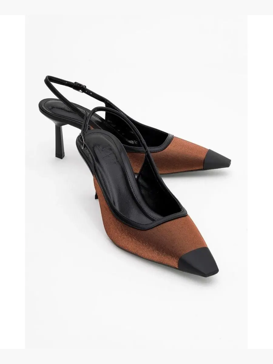 Женские атласные туфли-лодочки Alive с острым носком Prologue Shoes, Copper Satin — изображение 4 из 7