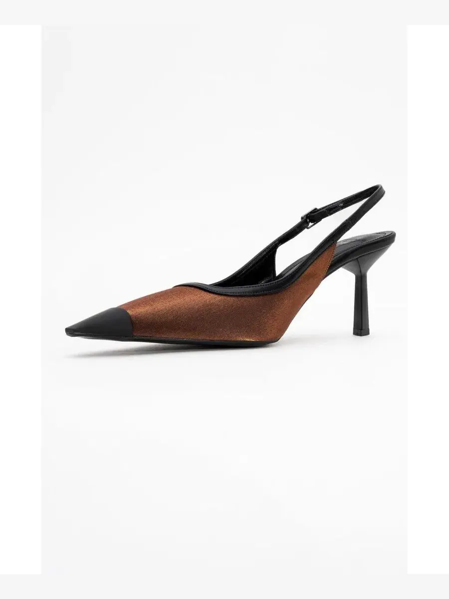 Женские атласные туфли-лодочки Alive с острым носком Prologue Shoes, Copper Satin — изображение 6 из 7