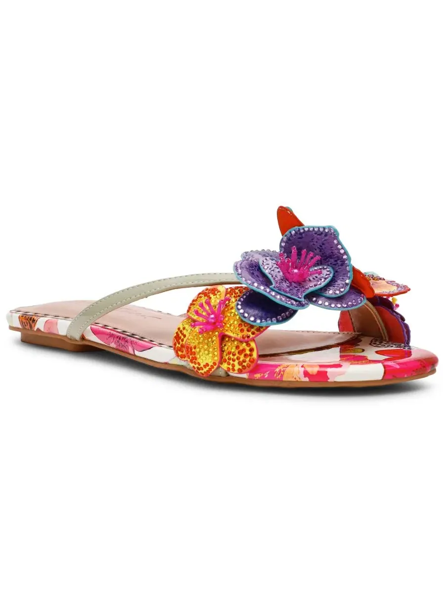 Женские сандалии-балетки Nicolle Flower Betsey Johnson — изображение 1 из 5, белый мульти