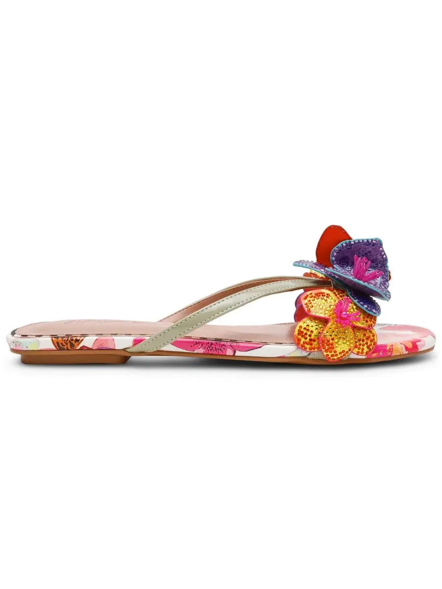 Женские сандалии-балетки Nicolle Flower Betsey Johnson — изображение 2 из 5, белый мульти