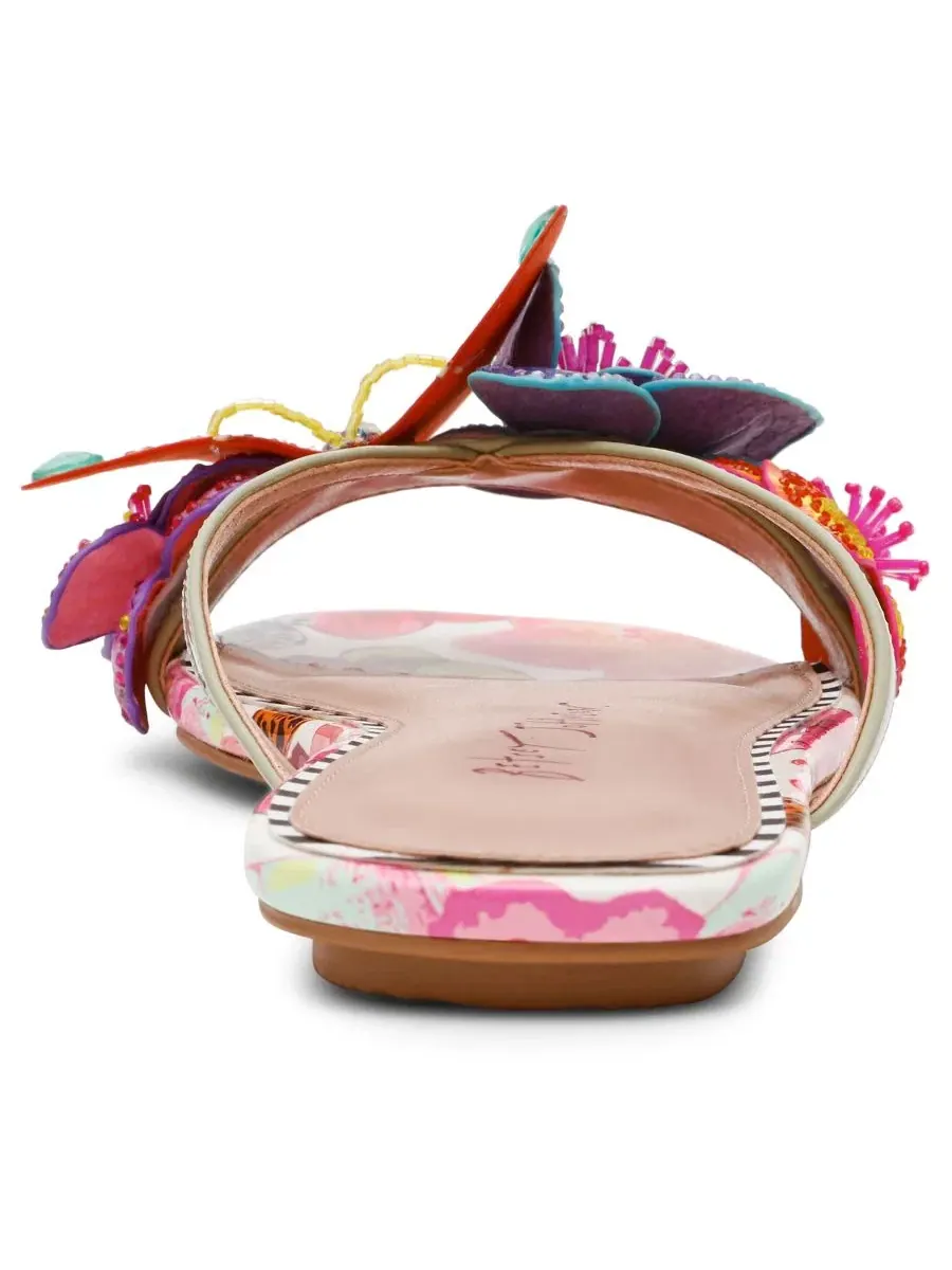 Женские сандалии-балетки Nicolle Flower Betsey Johnson — изображение 3 из 5, белый мульти