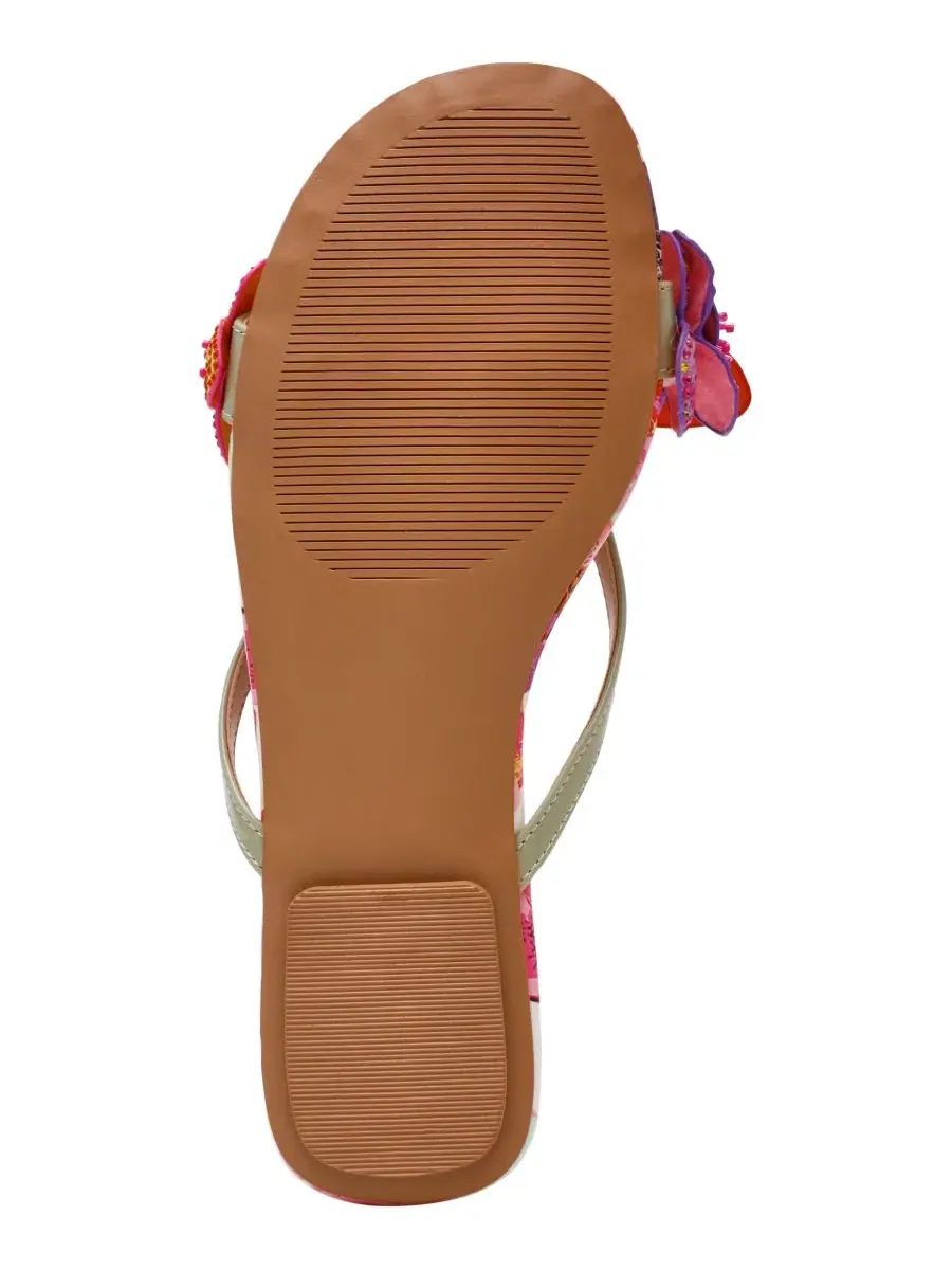 Женские сандалии-балетки Nicolle Flower Betsey Johnson — изображение 5 из 5, белый мульти