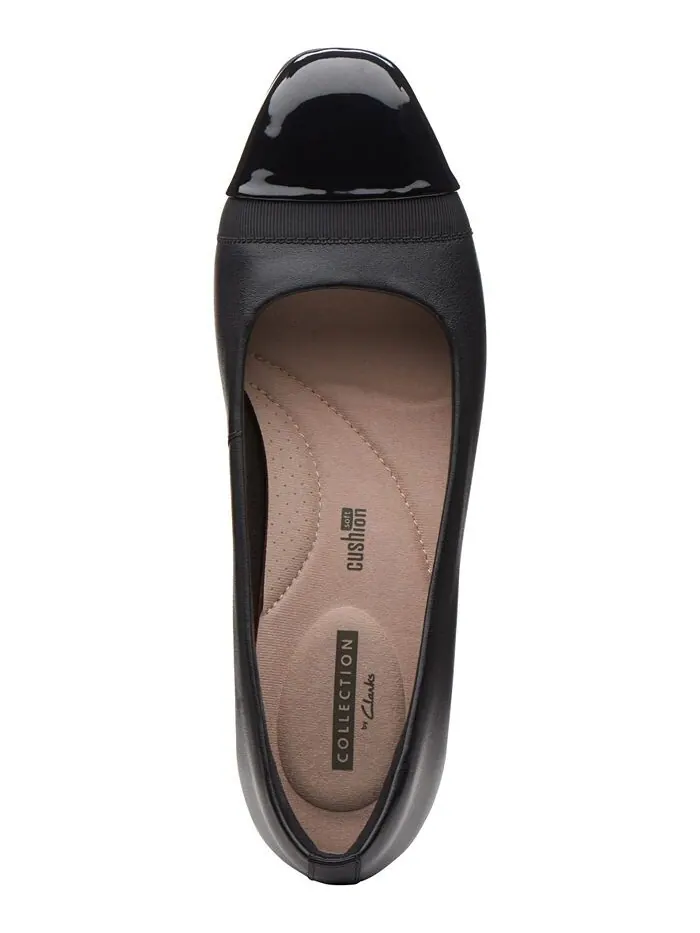 Туфли женские Clarks Juliette Monte Flats, без шнуровки — изображение 4 из 7, черный