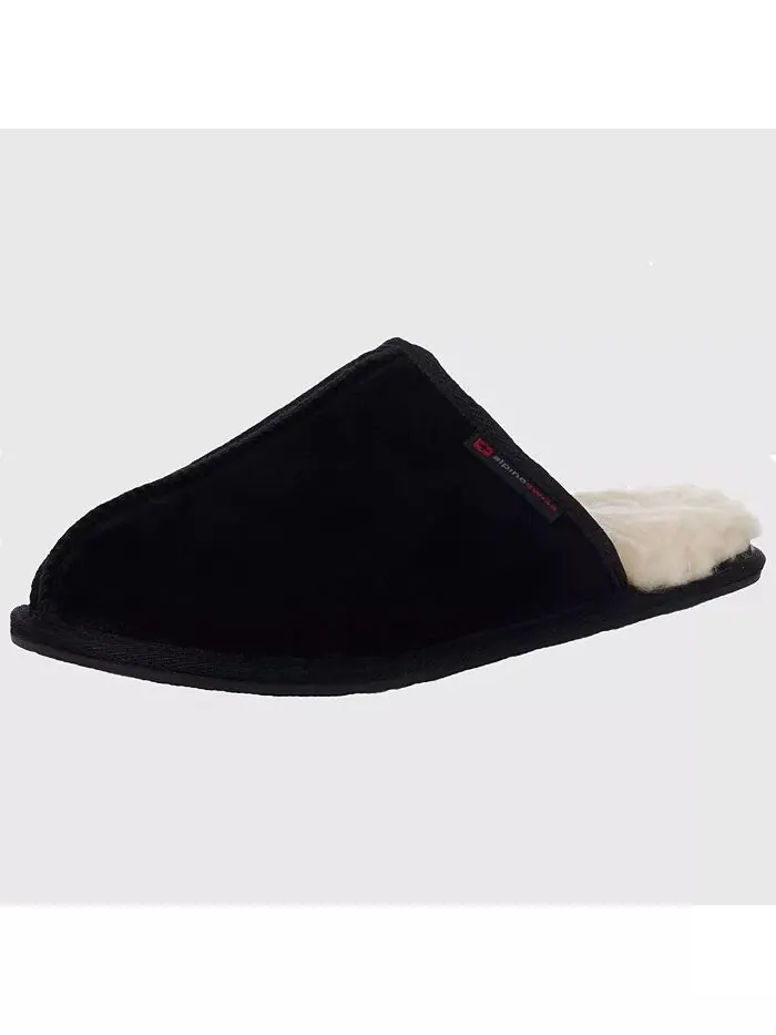 Мужские тапочки из микрозамши с эффектом памяти и потертостями Comfort Slip On Shoes Alpine Swiss — изображение 1 из 7