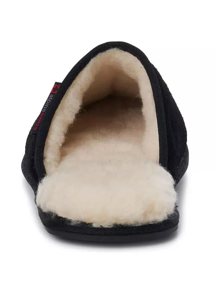Мужские тапочки из микрозамши с эффектом памяти и потертостями Comfort Slip On Shoes Alpine Swiss — изображение 3 из 7