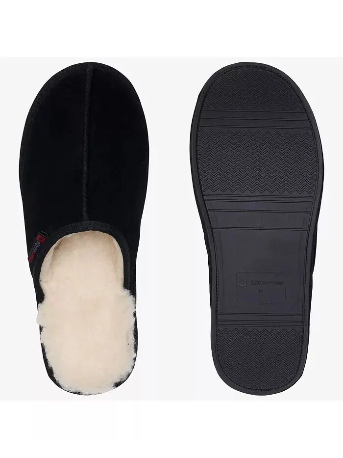 Мужские тапочки из микрозамши с эффектом памяти и потертостями Comfort Slip On Shoes Alpine Swiss — изображение 4 из 7