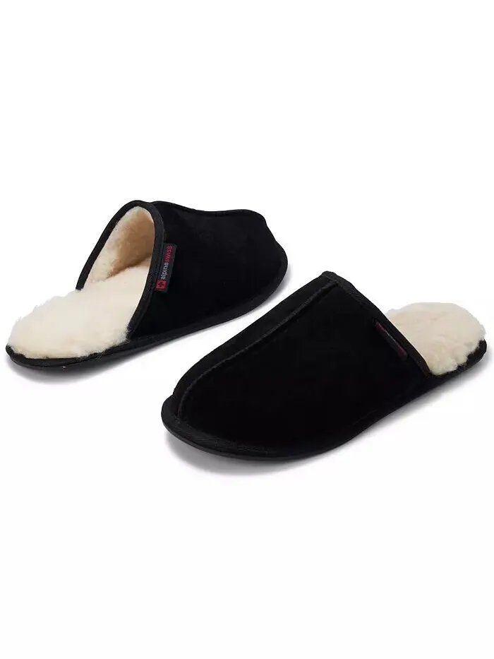 Мужские тапочки из микрозамши с эффектом памяти и потертостями Comfort Slip On Shoes Alpine Swiss — изображение 5 из 7