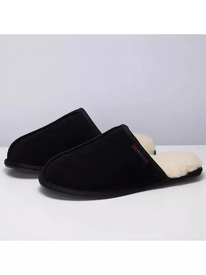 Мужские тапочки из микрозамши с эффектом памяти и потертостями Comfort Slip On Shoes Alpine Swiss — изображение 6 из 7