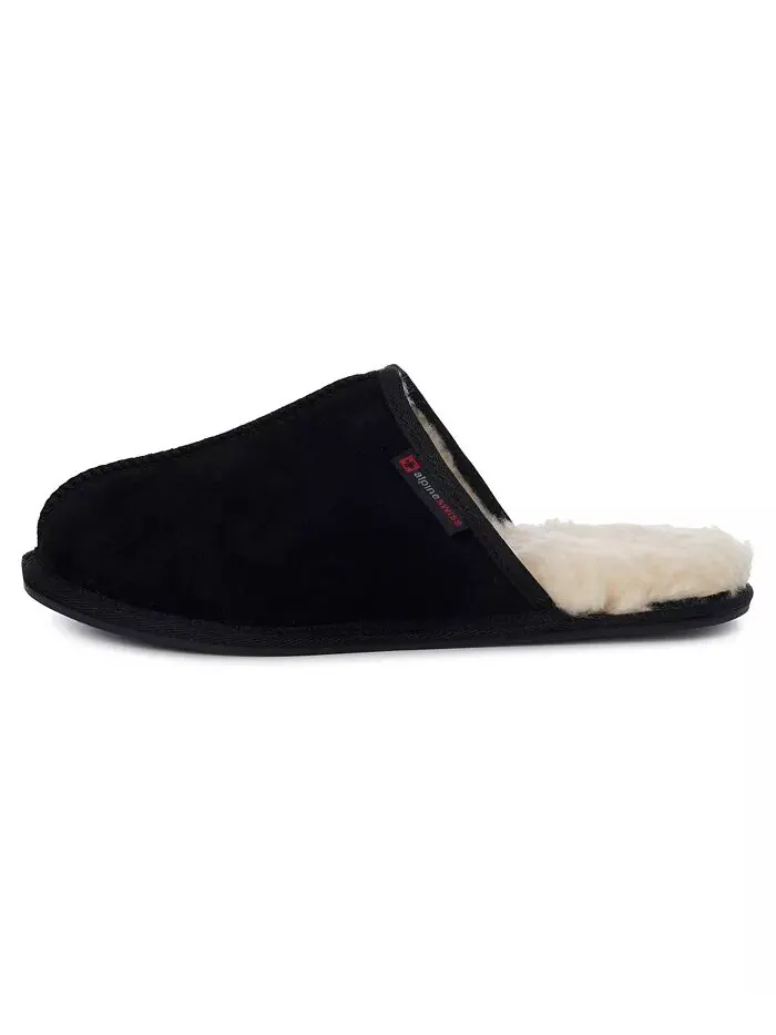 Мужские тапочки из микрозамши с эффектом памяти и потертостями Comfort Slip On Shoes Alpine Swiss — изображение 7 из 7