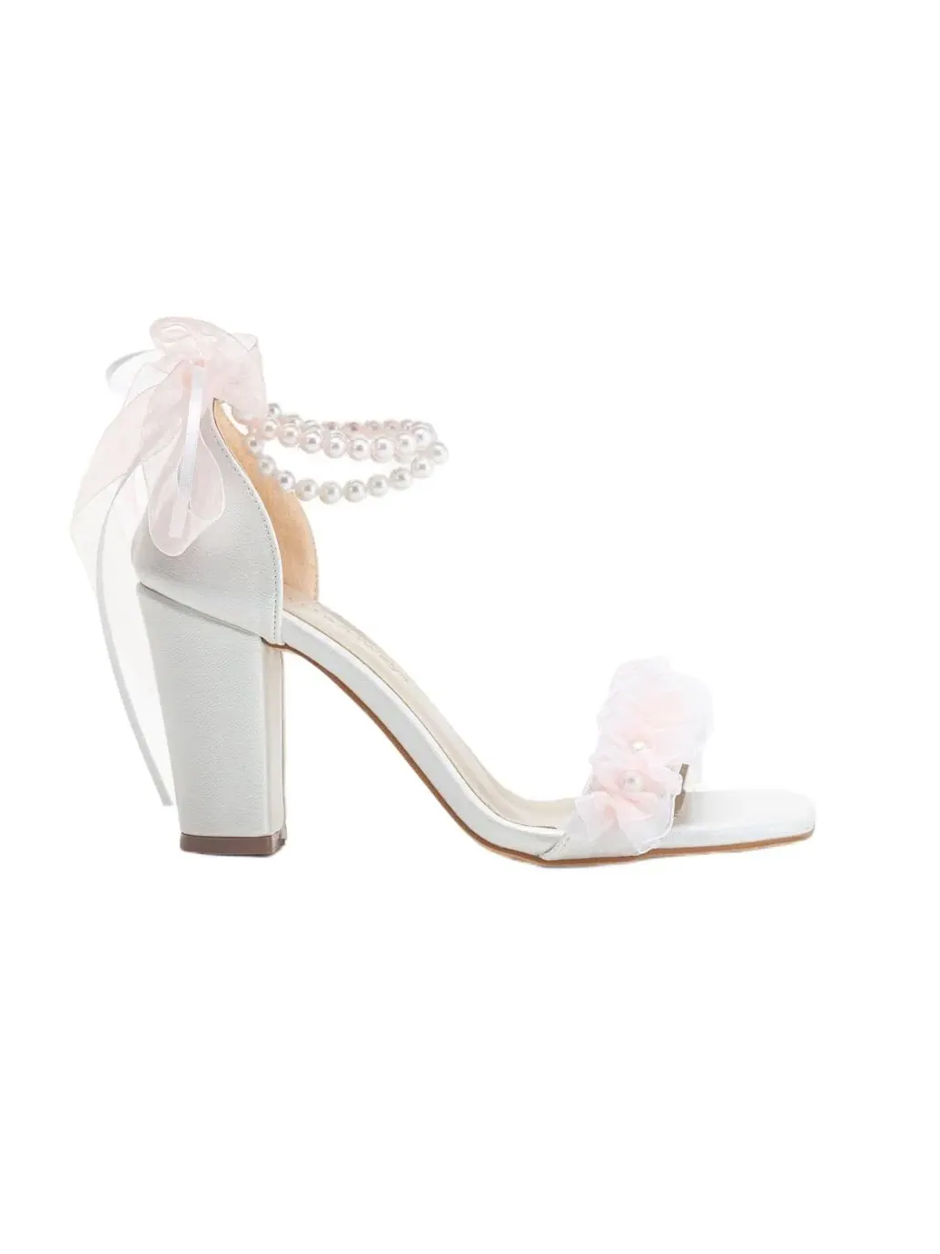 Женские кружевные свадебные сандалии Elsa с жемчугом Forever & Always Shoes — изображение 2 из 4, розовый