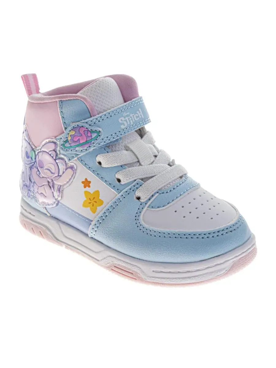 Кроссовки высокие с принтом Stitch and Angel Disney — изображение 1 из 8, синий белый