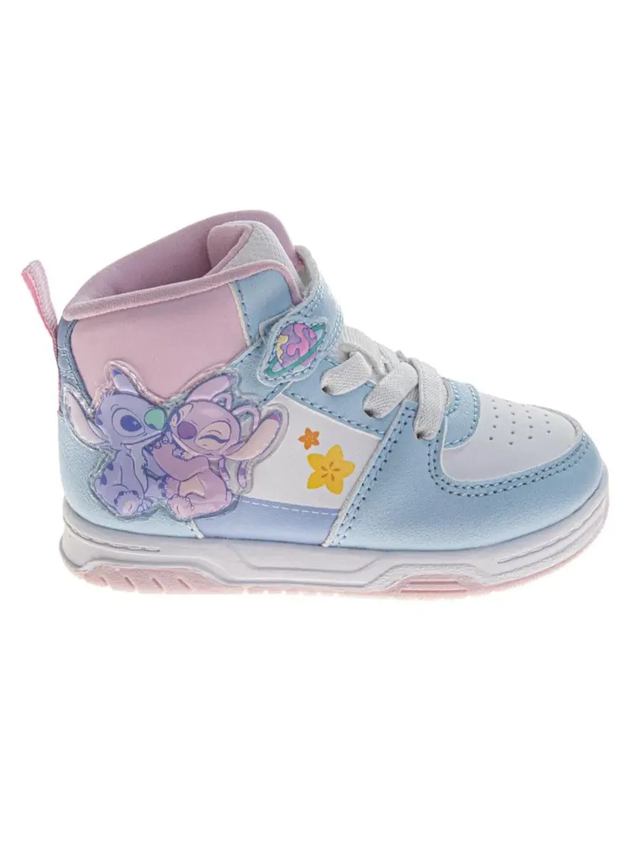 Кроссовки высокие с принтом Stitch and Angel Disney — изображение 2 из 8, синий белый
