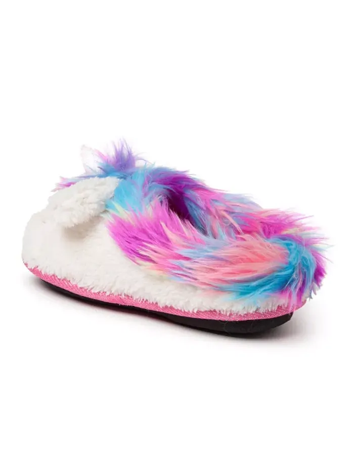 Детские тапочки Peyton Novelty Unicorn Fuzzy Dearfoams — изображение 3 из 5, розовый