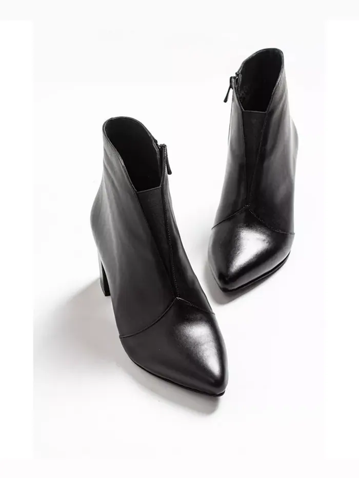 Finda Кожаные Ботинки на Блочном Каблуке (Женские) Forever & Always Shoes — изображение 1 из 9, черный