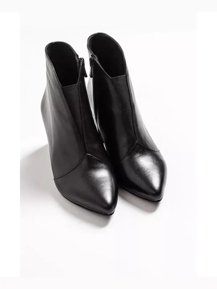 Finda Кожаные Ботинки на Блочном Каблуке (Женские) Forever & Always Shoes — изображение 3 из 9, черный