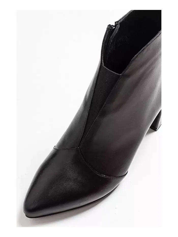 Finda Кожаные Ботинки на Блочном Каблуке (Женские) Forever & Always Shoes — изображение 6 из 9, черный