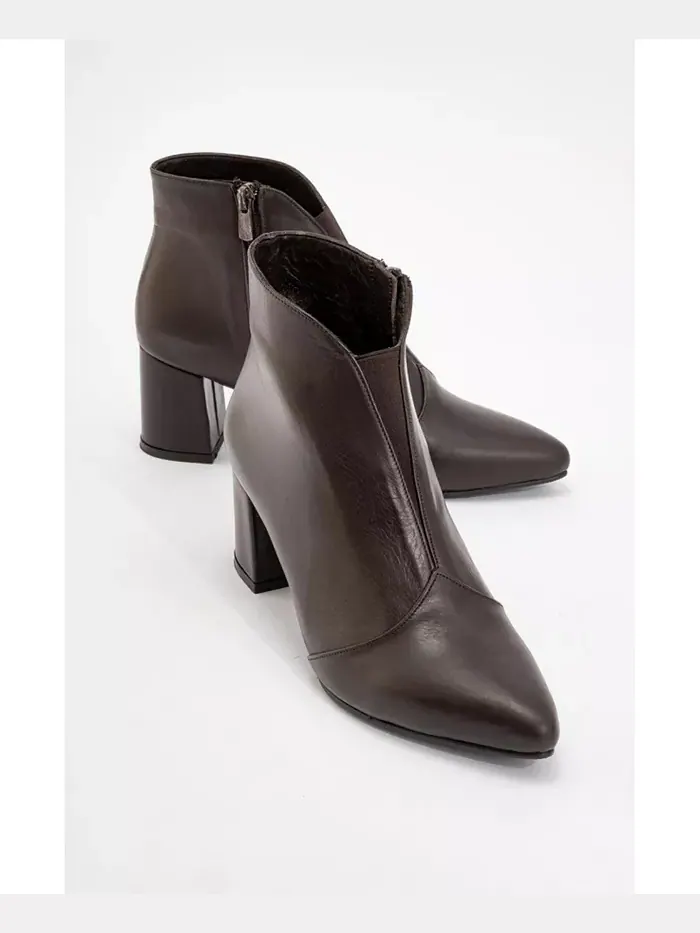 Finda Кожаные Ботинки на Блочном Каблуке (Женские) Forever & Always Shoes