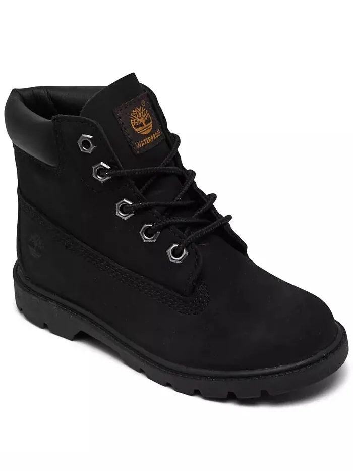 Детские классические водонепроницаемые ботинки высотой 6 дюймов от Finish Line Timberland — изображение 1 из 6, черный
