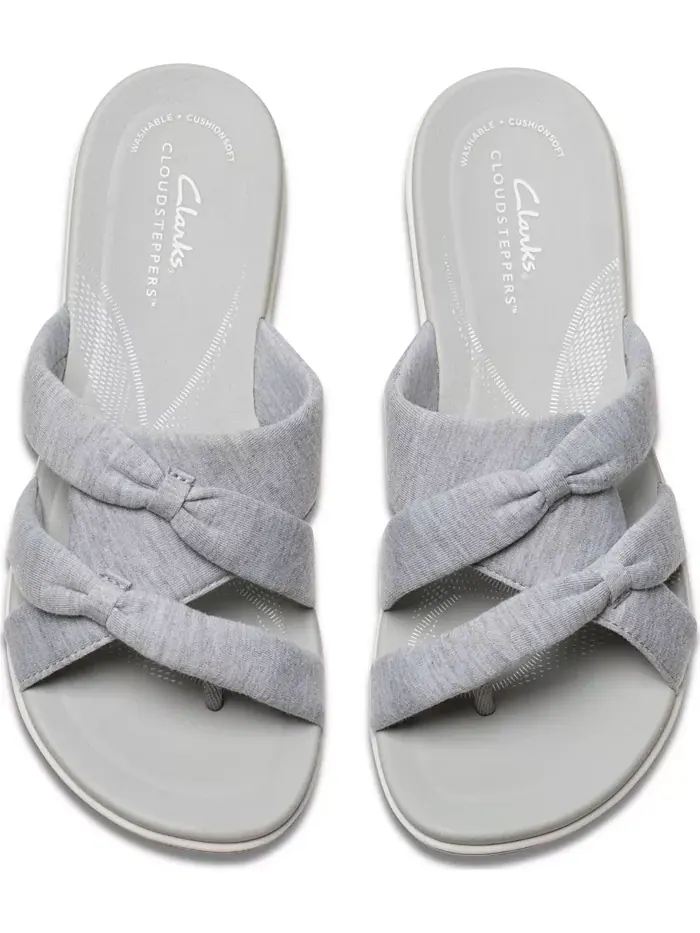 Сандалии Clarks Cloudsteppers Breeze Rae Cam Slip-On Flat — изображение 7 из 8, светлый серый