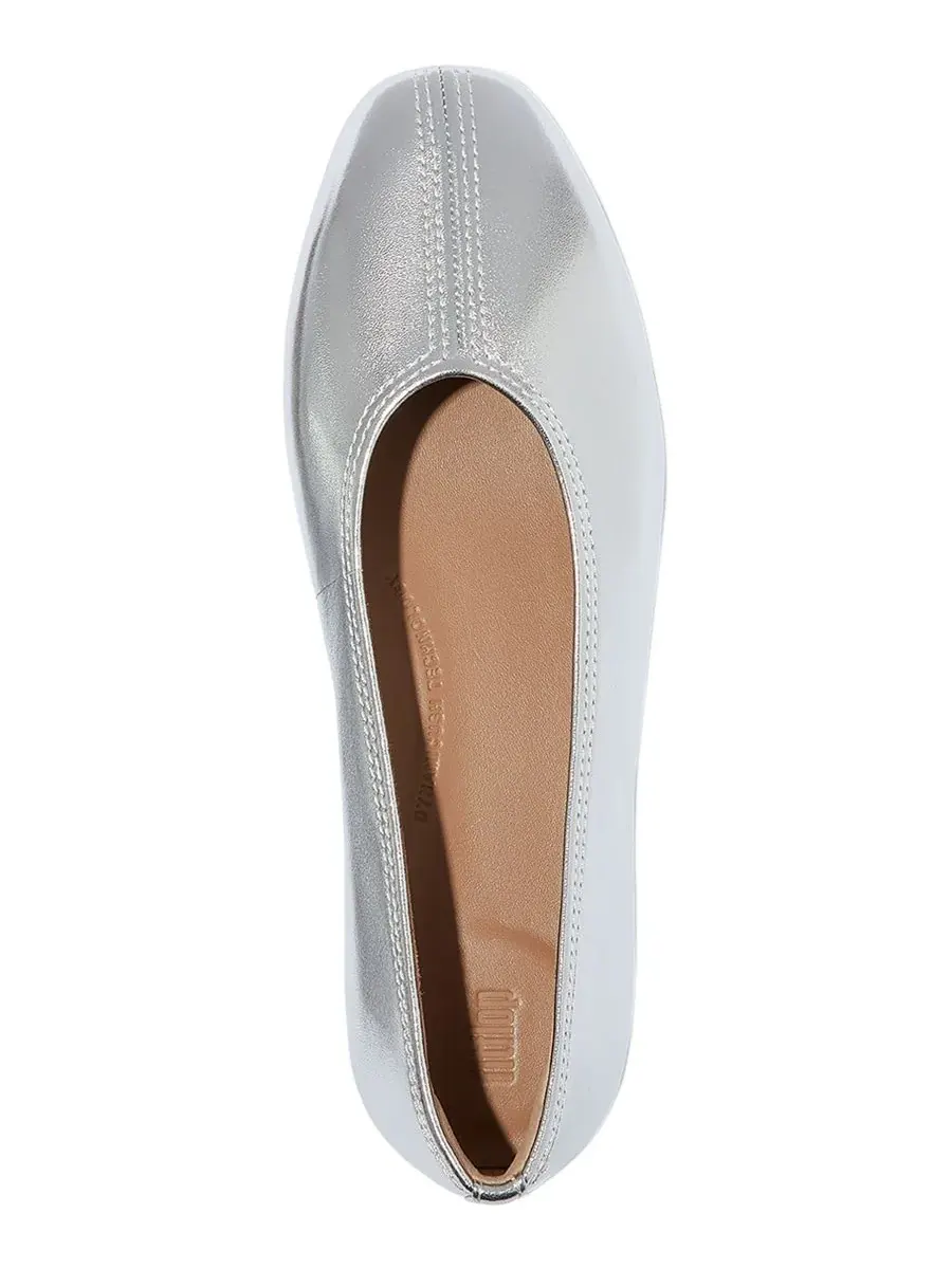 Женские балетки Delicato с высоким голенищем FitFlop — изображение 3 из 6, серебряный