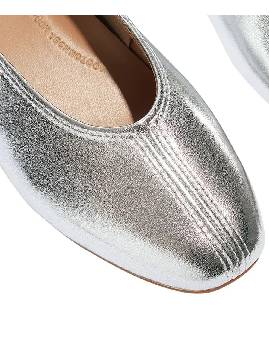 Женские балетки Delicato с высоким голенищем FitFlop — изображение 5 из 6, серебряный