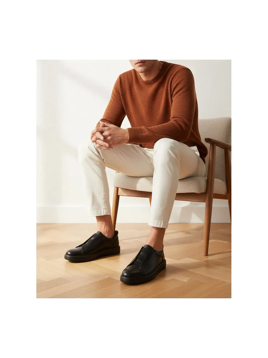 Мужские легкие кроссовки Allen St Hands-Free Slip On Technology Marc Joseph New York — изображение 3 из 6, черный/черный