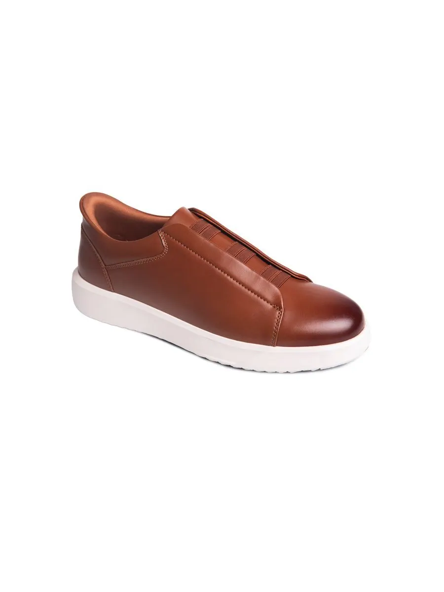 Мужские легкие кроссовки Allen St Hands-Free Slip On Technology Marc Joseph New York — изображение 1 из 6, коньячный