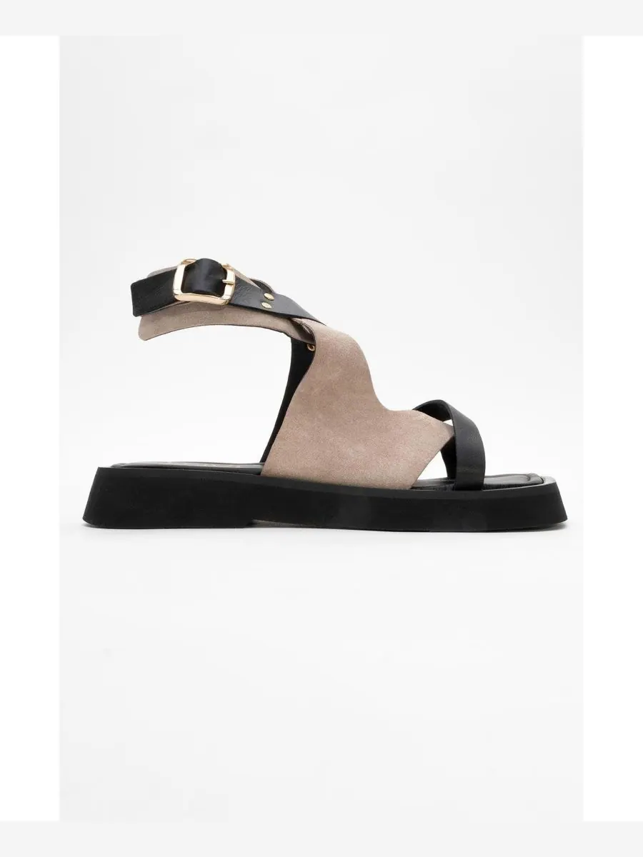 Сандалии Minnea из замшевой кожи (женские) Forever & Always Shoes — изображение 4 из 6, бежевый