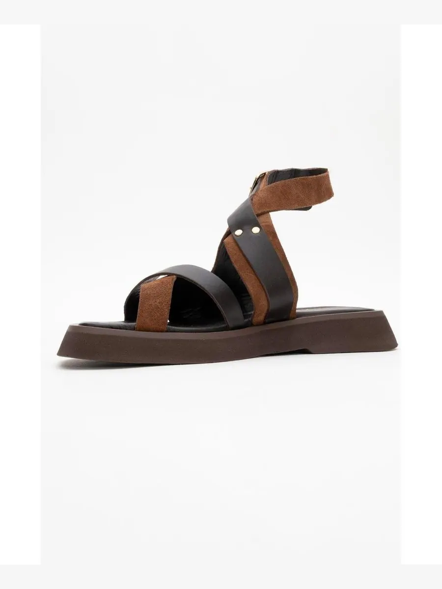 Сандалии Minnea из замшевой кожи (женские) Forever & Always Shoes — изображение 3 из 6, коричневый