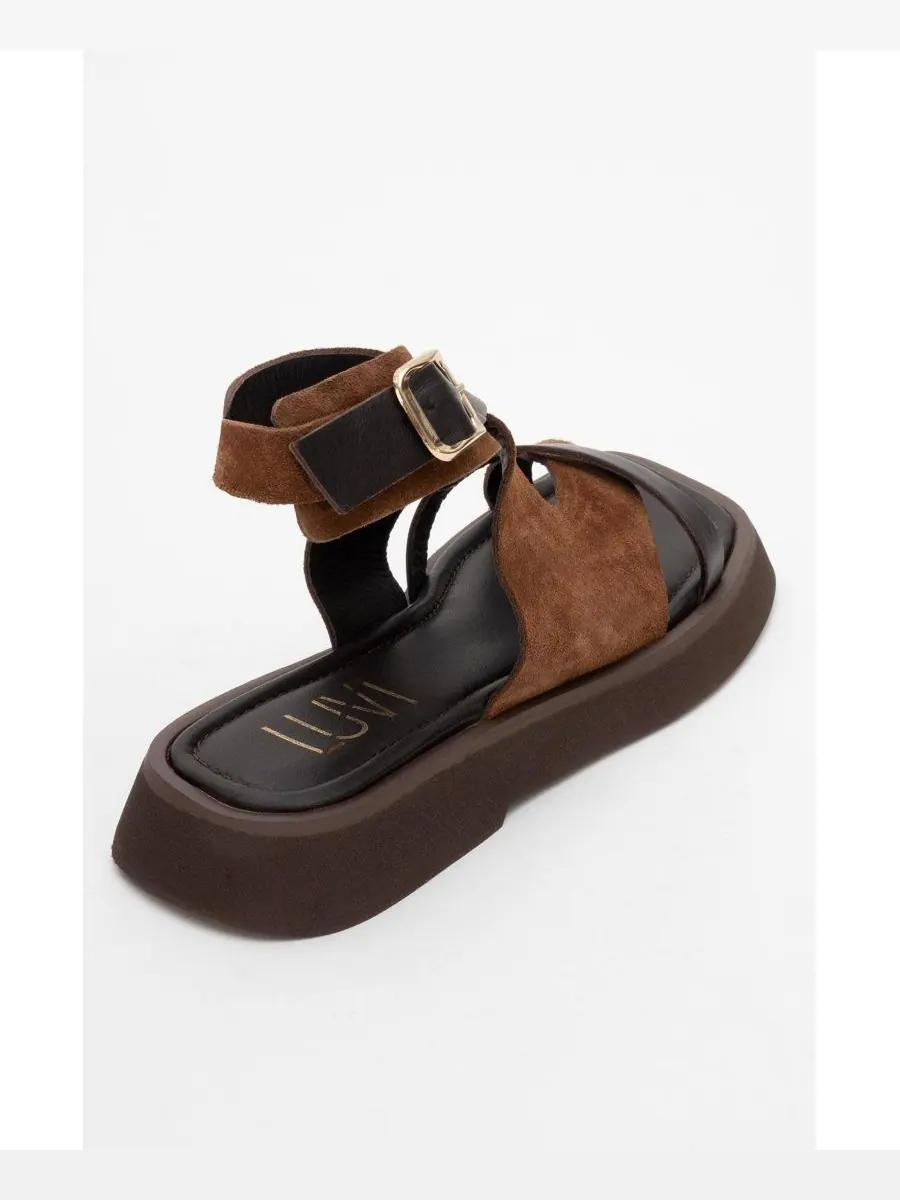 Сандалии Minnea из замшевой кожи (женские) Forever & Always Shoes — изображение 4 из 6, коричневый
