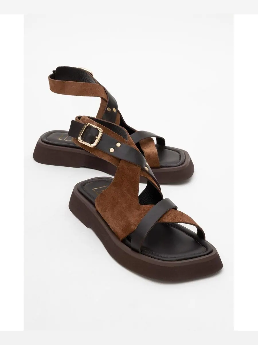 Сандалии Minnea из замшевой кожи (женские) Forever & Always Shoes — изображение 5 из 6, коричневый