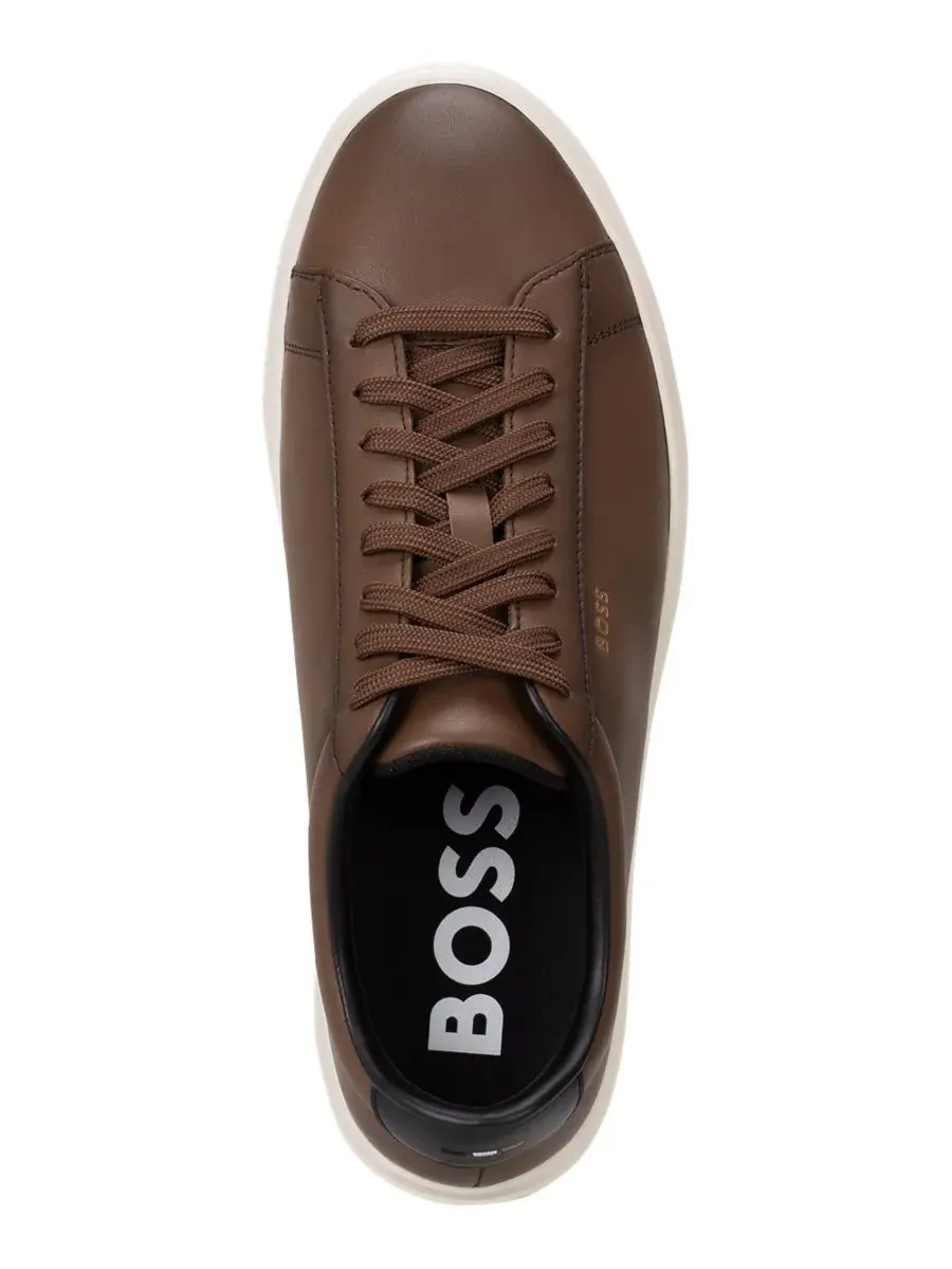 Мужские теннисные кроссовки Kieran Hugo Boss — изображение 3 из 4, коричневый