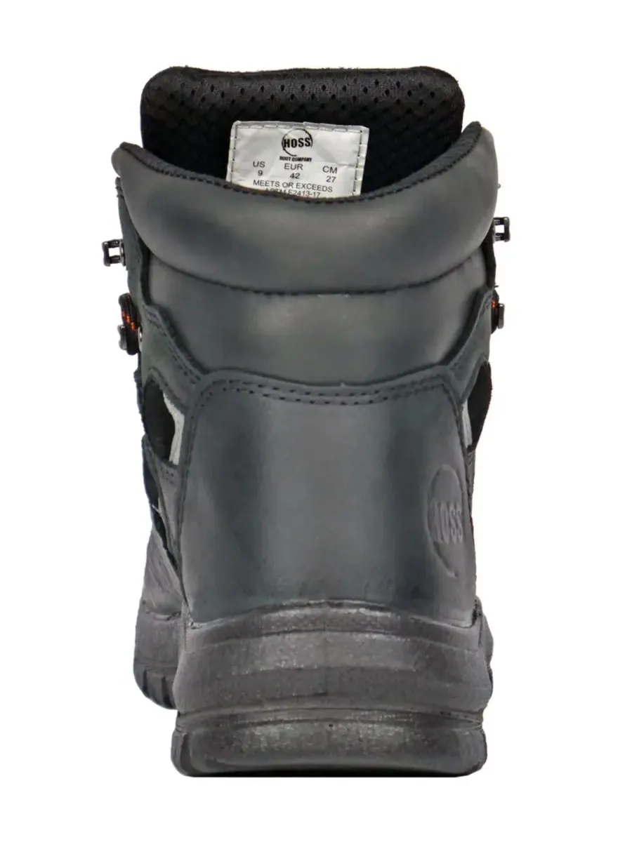 Мужские рабочие ботинки HOSS Adam Steel Toe высотой 6 дюймов Hoss Boot Company — изображение 3 из 6, черный