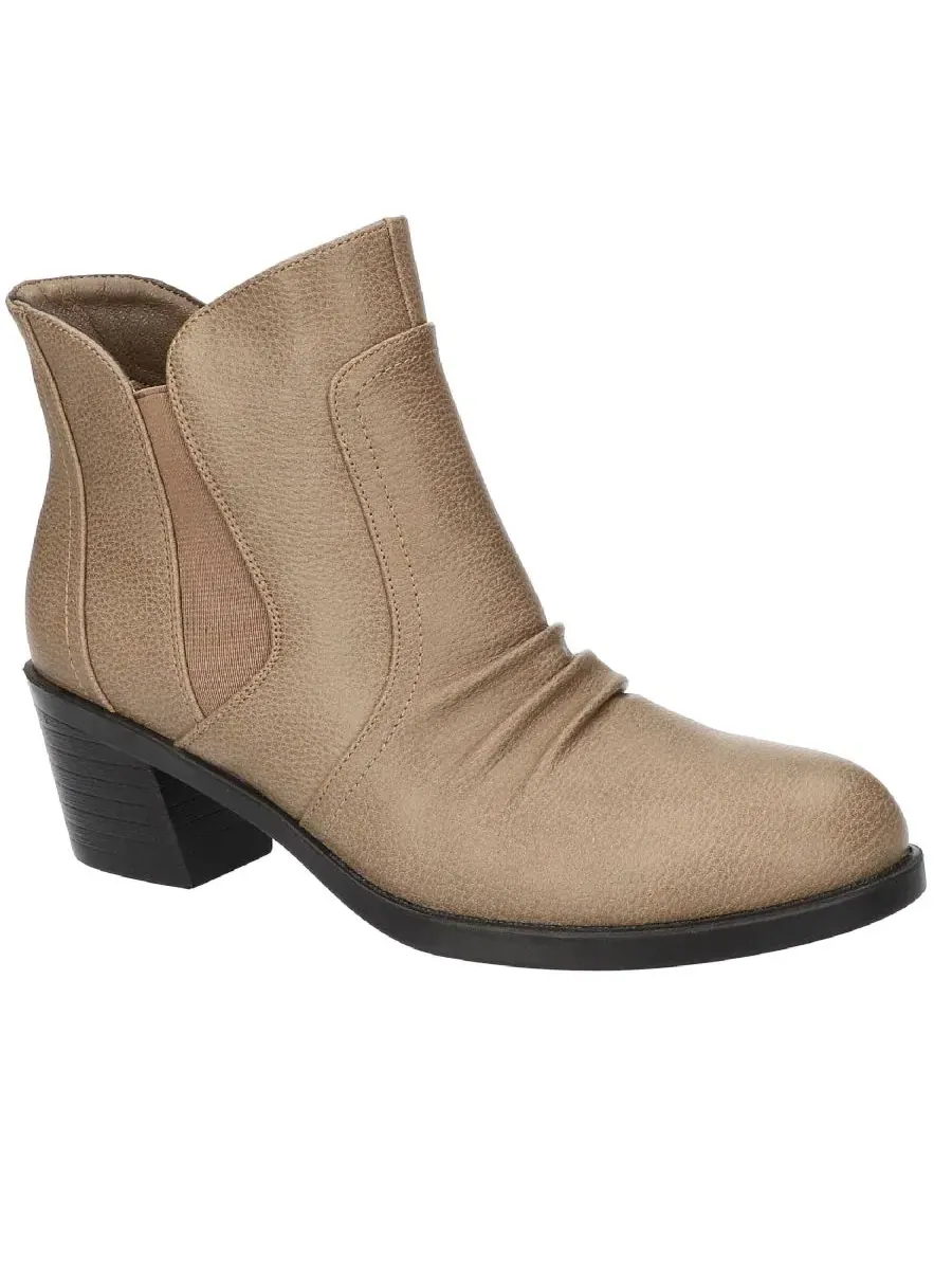 Женские ботильоны Berwick с блочным каблуком Easy Street, Taupe Pebbled — изображение 1 из 7