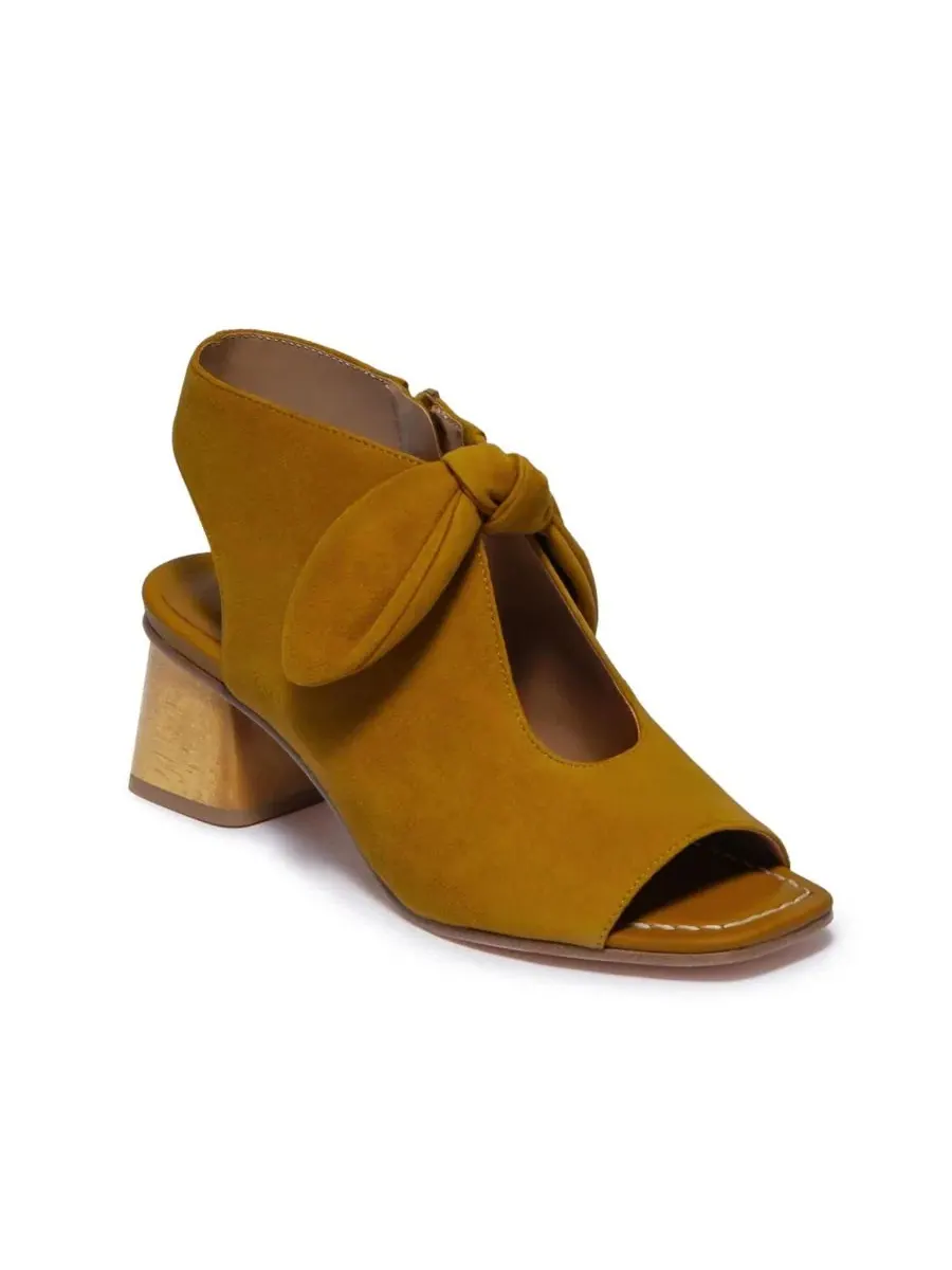 Ботинки-лодочки Lizzie на деревянном каблуке 5 см с бантом Bernardo Footwear — изображение 1 из 4, оранжевый