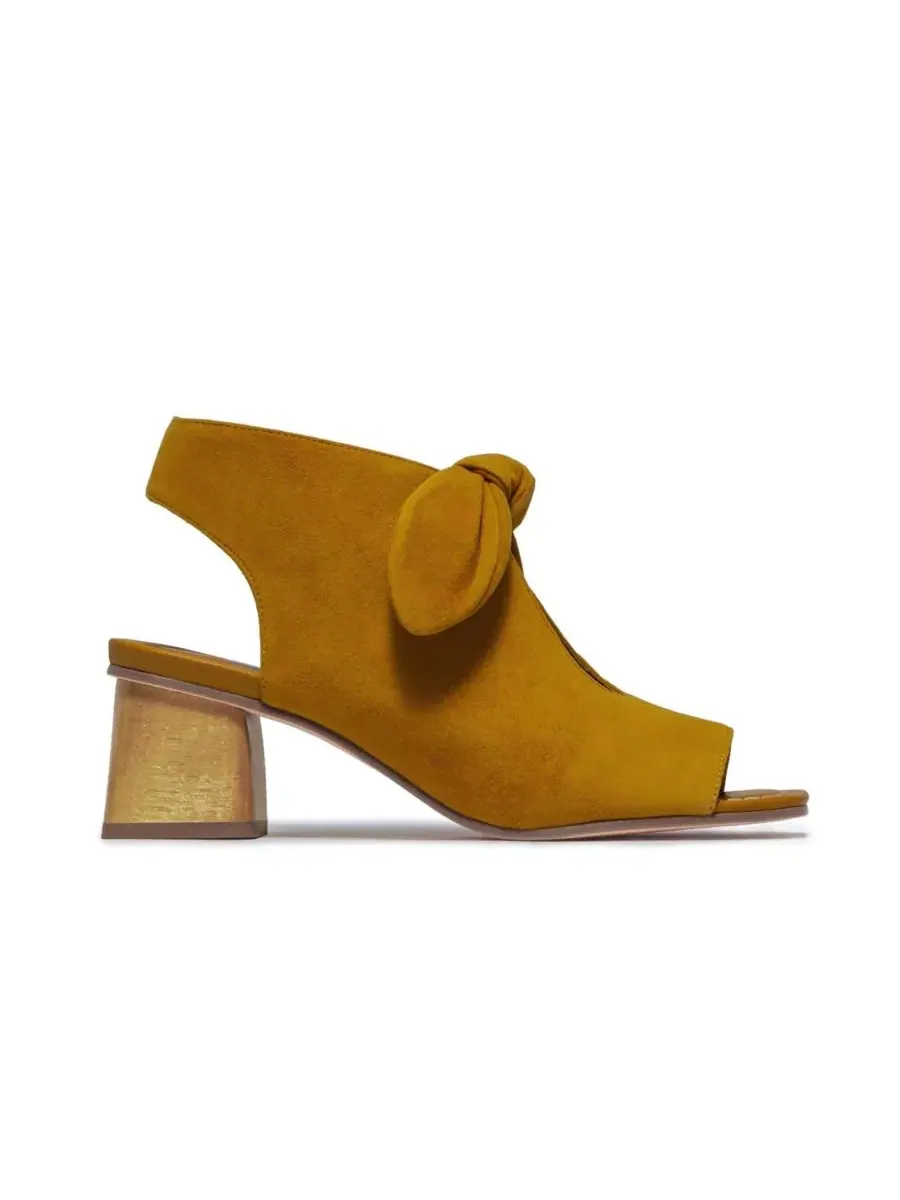 Ботинки-лодочки Lizzie на деревянном каблуке 5 см с бантом Bernardo Footwear — изображение 2 из 4, оранжевый