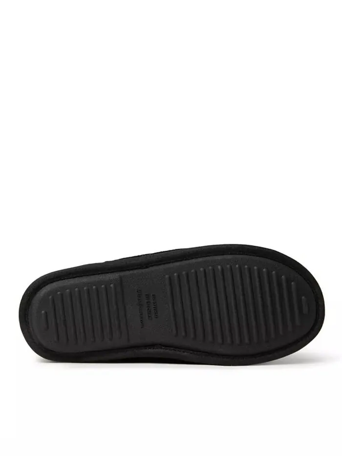Мужские домашние тапочки Bradford Genuine Suede Scuff Dearfoams — изображение 6 из 8, черный