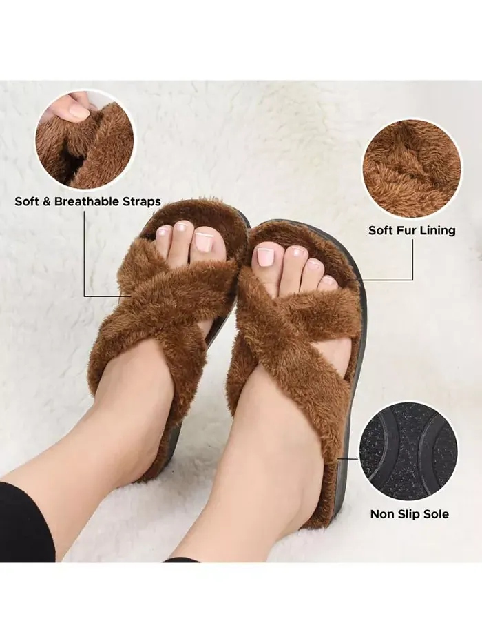 Мягкие уютные женские тапочки Lola Aerothotic — изображение 2 из 5, коричневый
