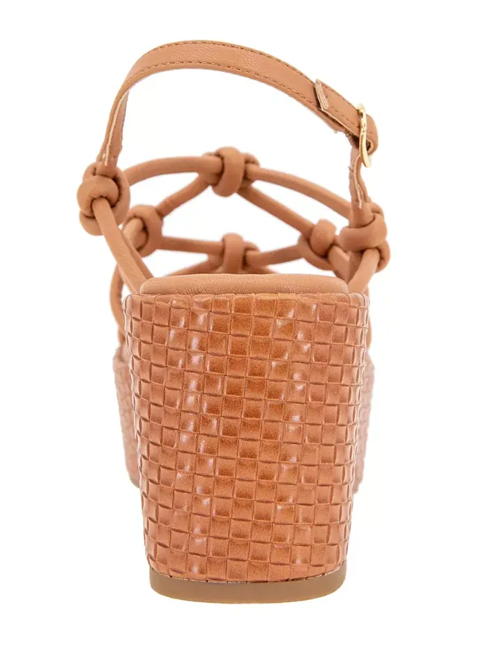 Женские сандалии на платформе Essa Knots с квадратным носком Kenneth Cole Reaction — изображение 3 из 8, красный