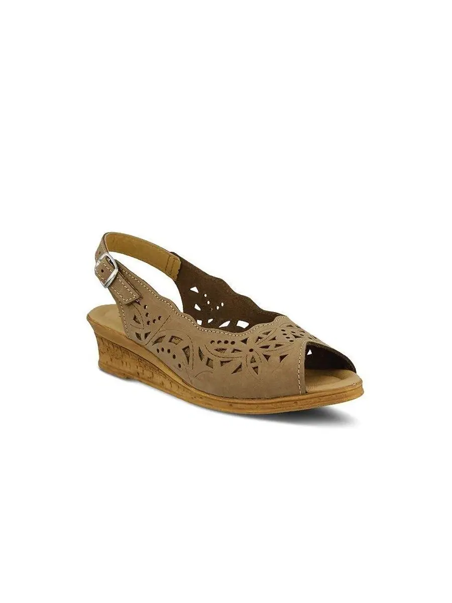 Сандалии-слинбэки Orella на танкетке Spring Step — изображение 1 из 6, бежевый