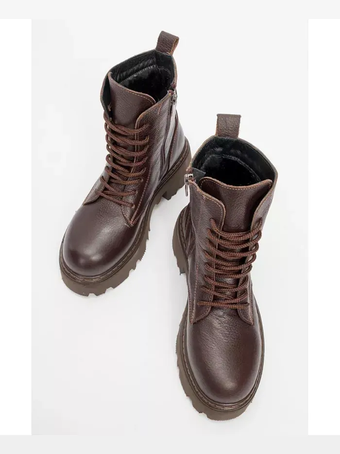 Кожаные ботинки Tina до щиколотки (женские) Forever & Always Shoes — изображение 3 из 3, коричневый