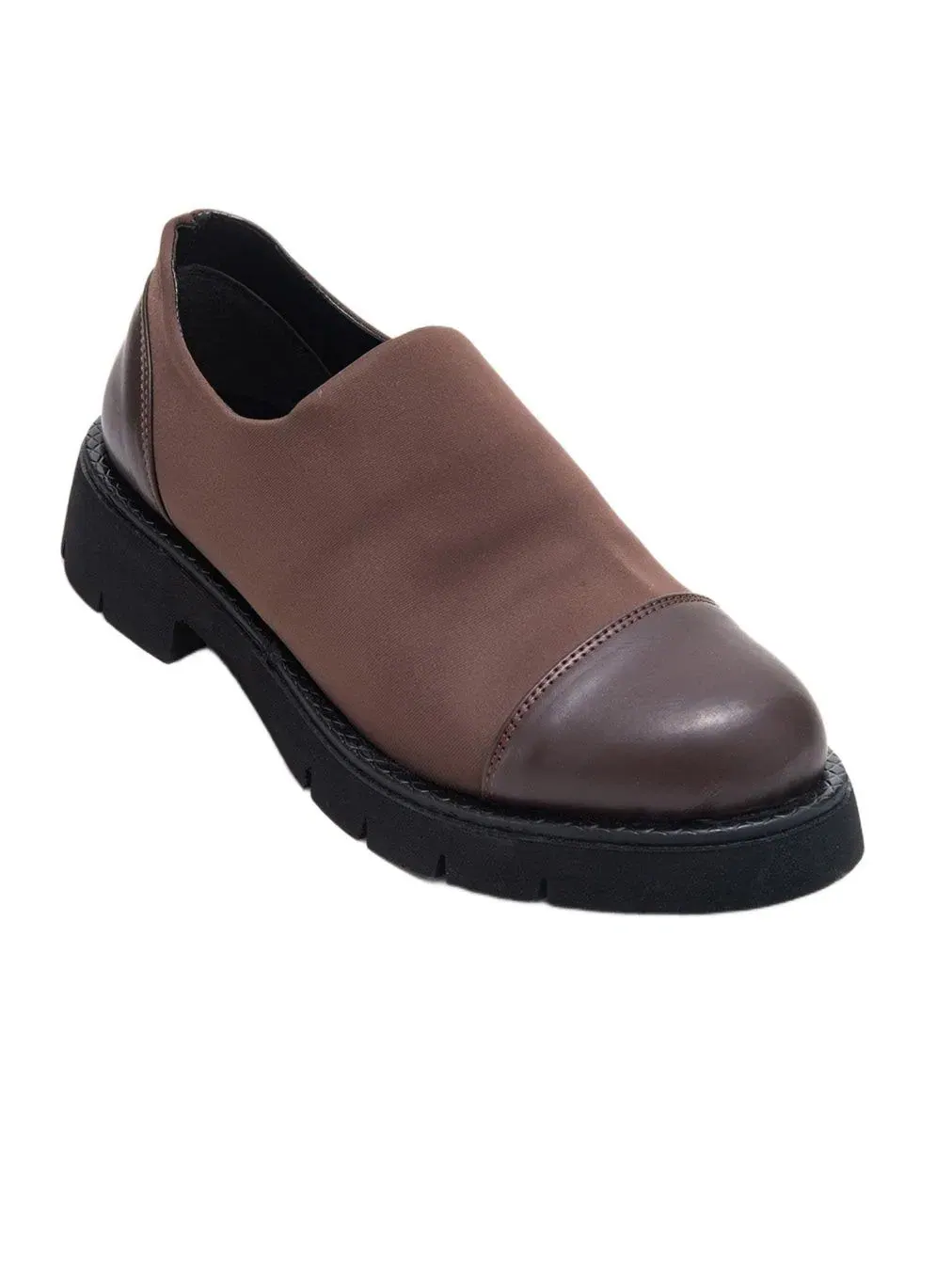 Лоферы женские с глянцевыми акцентами и спортивными деталями Panola Scuba Prologue Shoes — изображение 1 из 7, коричневый