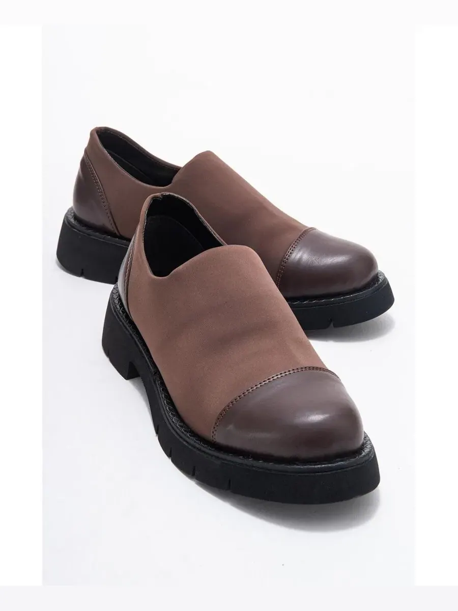 Лоферы женские с глянцевыми акцентами и спортивными деталями Panola Scuba Prologue Shoes — изображение 2 из 7, коричневый