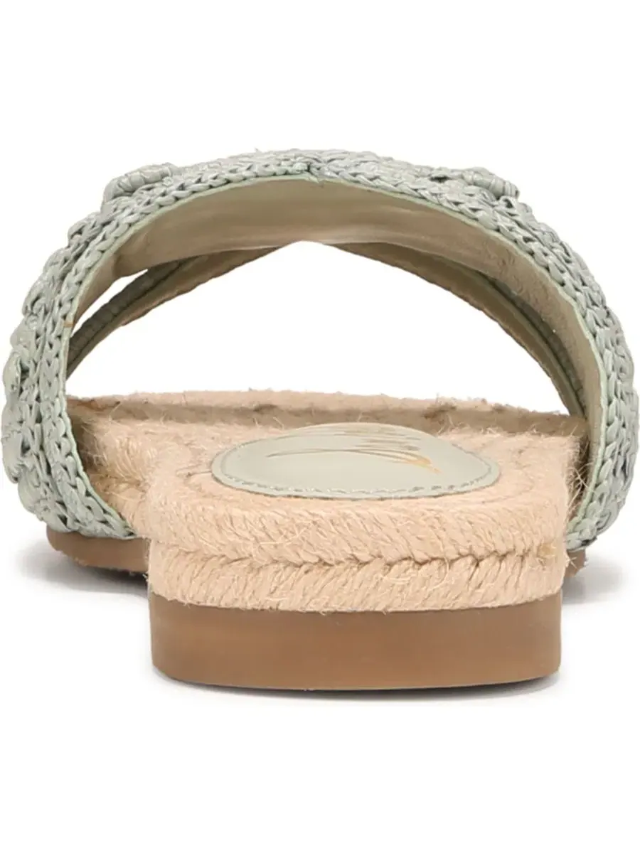 Сандалии-слайды с фактурой рафии Miya Slide Sandal Sam Edelman — изображение 3 из 5, голубой