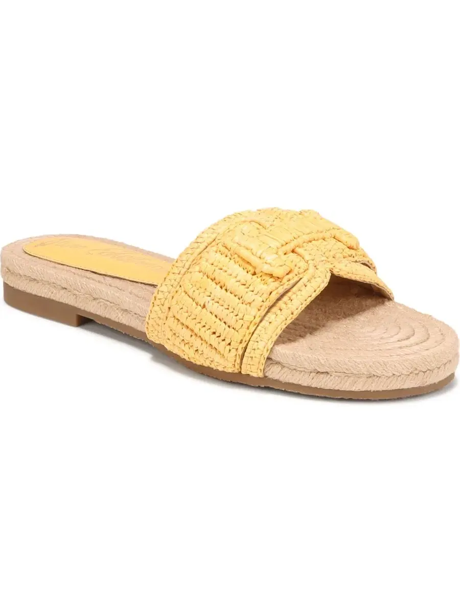 Сандалии-слайды с фактурой рафии Miya Slide Sam Edelman — изображение 1 из 5, оранжевый