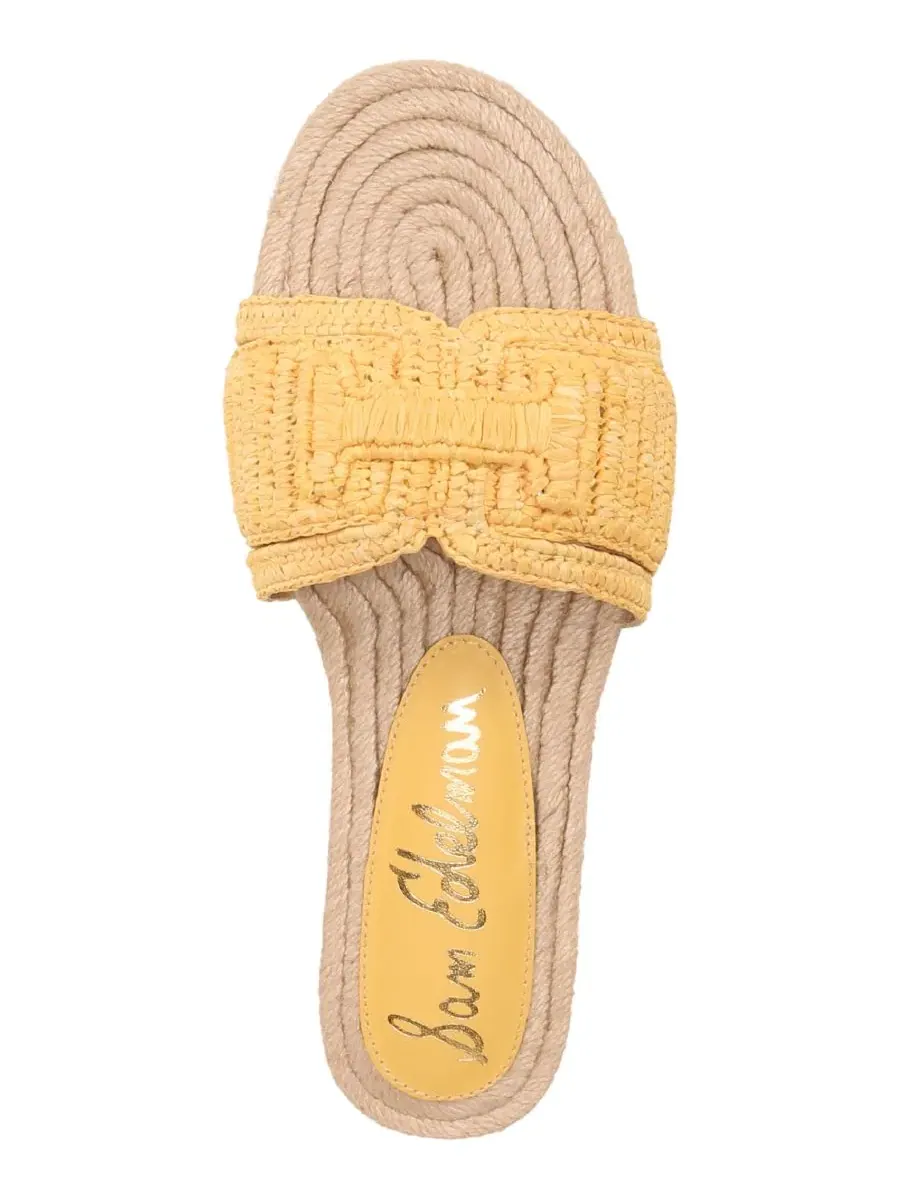Сандалии-слайды с фактурой рафии Miya Slide Sam Edelman — изображение 4 из 5, оранжевый