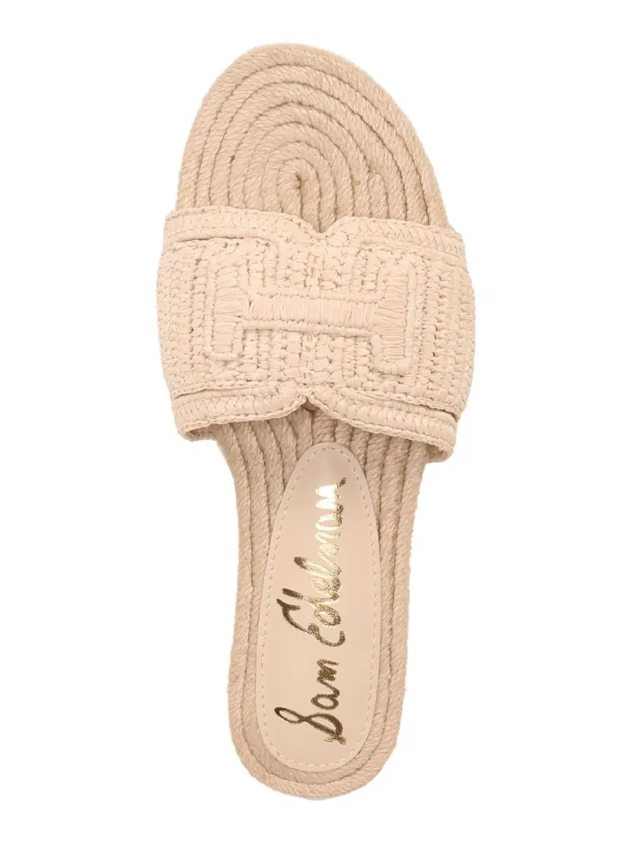 Сандалии-слайды Miya с фактурой рафии Sam Edelman — изображение 4 из 5, прозрачный